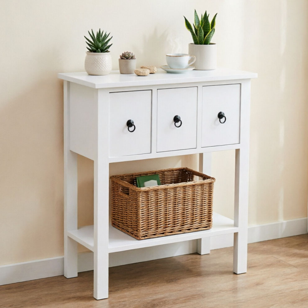 white Side table
